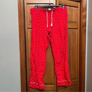 Red J. Crew Pajama Pants Size Large